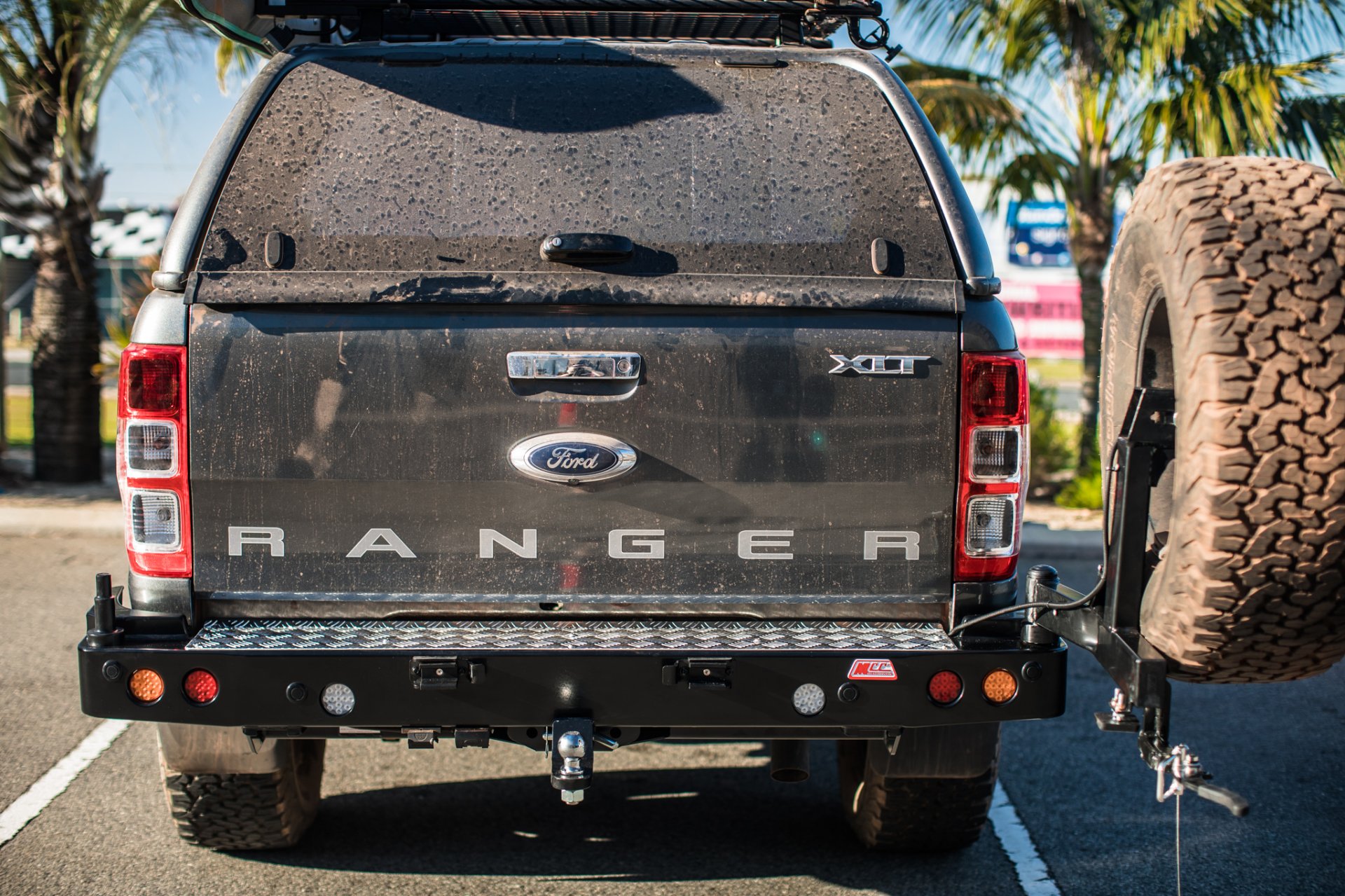 Single Can Ford Ranger Rear Ford Ranger MK1 MK2 Mk3 - MCC022-02 Rear Carrier Bar-Single wheel carrier